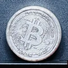 SILVER NUGGET ROUND🔥BITCOIN / MK BARZ SKULL STAMPED🔥31.5 GRAMS  (1 OZ)  NICE !