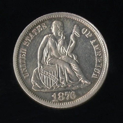 US Coin 1876-CC Seated Liberty Silver Dime CC Mint UNC/BU WOW! NO RESERVE!