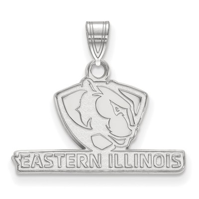 Kleiner Anhänger 10k Weißgold LogoArt Eastern Illinois University