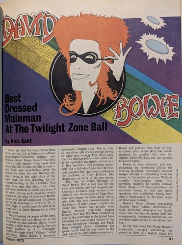 Creem Magazine August 1973 Remember Rock's Androgyny, Bowie, Beck,Paul McCartney - Picture 9 of 15