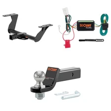 CURT Trailer Tow Hitch Package With 2in Receiver, Wiring, 45036 Ball Mount 13409