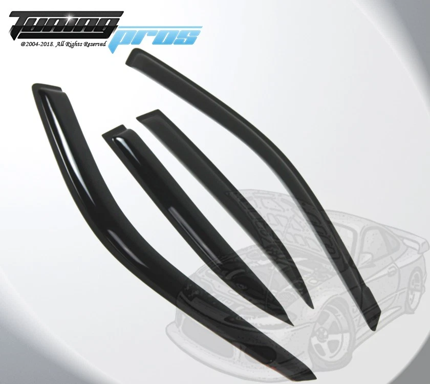 Juego de 4 viseras protectores de lluvia para ventana de humo para Hyundai Accent sedán 2000-2005 Foto 2 de 4