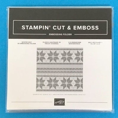 Stampin  Up WINTERSTRICK 3D Cut & Emboss Emboss Embossing Folder - Neu