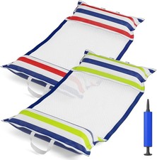 Inflatable Pool Hammock Float 2 Pack Water Hammock Pool Floaties Multi-Purpose