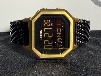 Siren プログレッシブメタル progressive l Nixon Women's Siren Milanese Leila Hurst Tide Watch Gold/Black