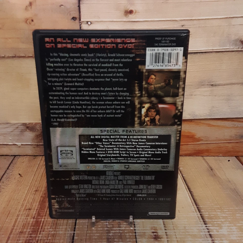 The Terminator DVD Used Arnold Schwarzenegger Sci Fi Action Classic 1984 - Image 2 of 4