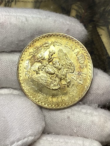 1932 Mexico 1 Peso Silver! High Grade! Beautiful Gold Tone! - Picture 4 of 4