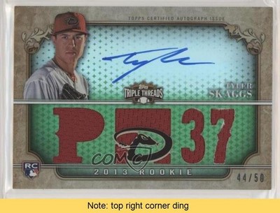 2013 Topps Triple Threads Rookie Emerald 44/50 Tyler Skaggs #108 Auto READ nf0
