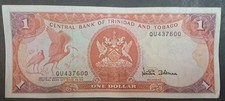 (1997-2002) Trinidad and Tobago 1 Dollar P36d, QU437600, sig Dookeran. 