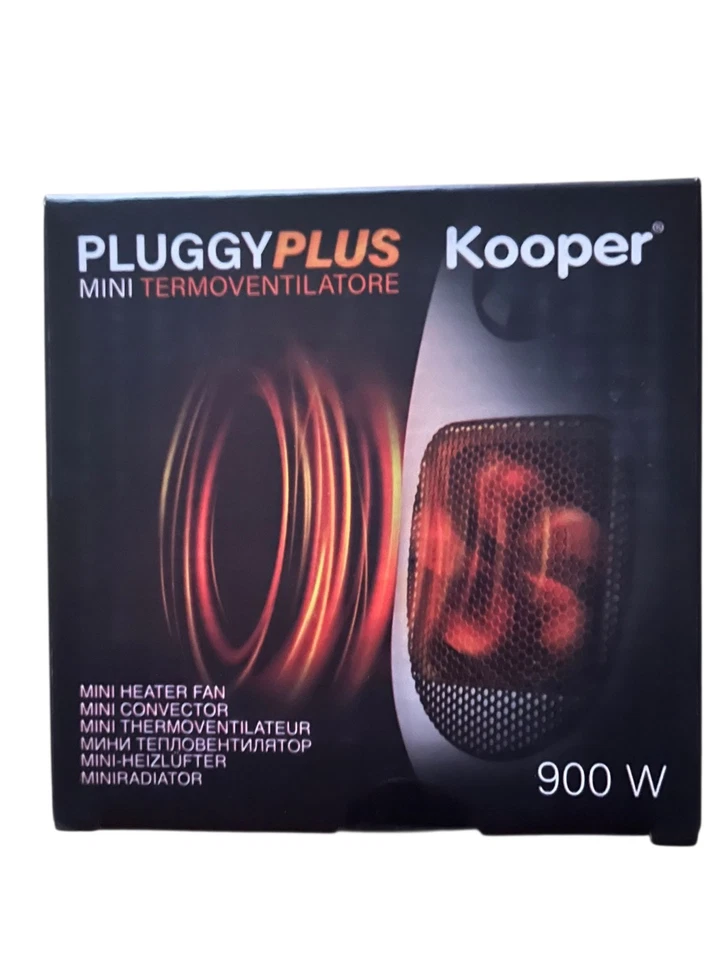 KOOPER Mini Termoventilatore 900 W 2 velocita' Timer 1-12 h Temp. da 15 a 30 gr. - Immagine 2 di 4
