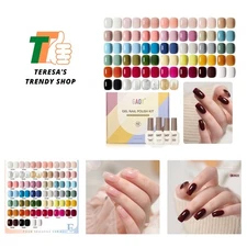 42 Pcs Gel Nail Polish Kit - Glossy & Matte Finish with Base Coat for Home DIY