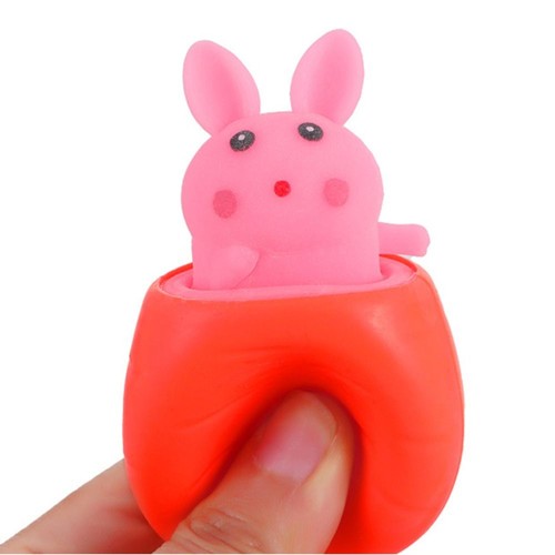 Realistic Easter Squeeze Fidget Toys PVC Carrot Doll Stress Sensory Toy - Picture 6 of 9