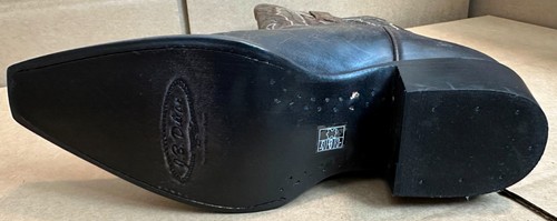 J.B. Dillon Men’s Genuine Goat JBM3206 Brown Cowboy Western Boots Size 8.5EE - Picture 9 of 14