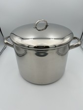Revere Ware 10 Qt Stock Pot Stainless Steel Made in USA Clinton IL Vintage 1986