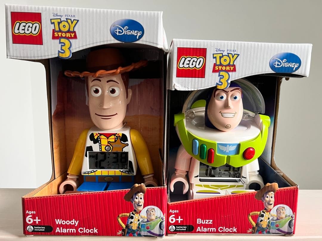 LEGO Toy Story Woody & Buzz Lightyear Table Clock Vintage Display Toy