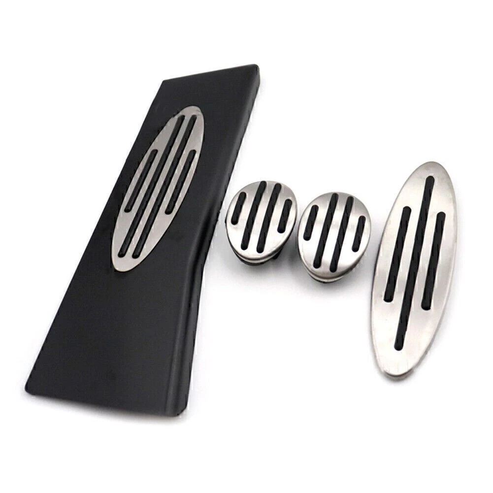 For Mini Cooper Accelerator Gas Brake Foot Rest Pedal Cover No dirll 4pcs LHD