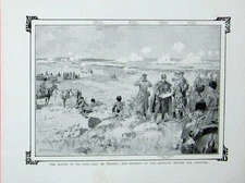 Original Old Antique Print Russo-Japanese War Wa-Fang-Kau Telissu Siers Russian