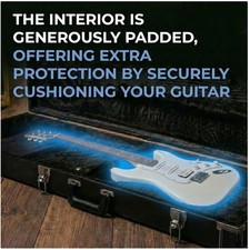 Secure Bass Guitar Case with Interior Compart...