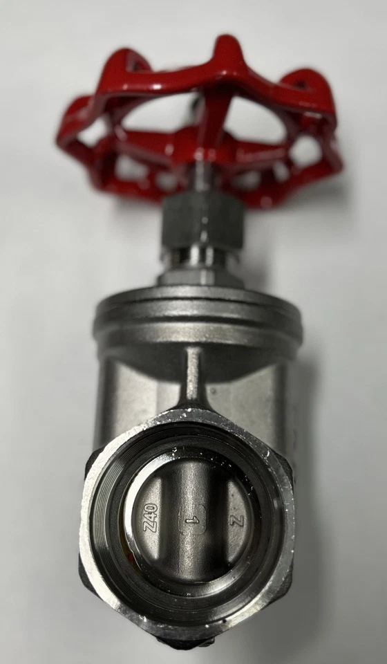 USA INDUSTRIALS Gate Valve 1 1/2in, 304 Stainless Steel, Non-Rising, FNPT x FNPT - Image 4 of 4