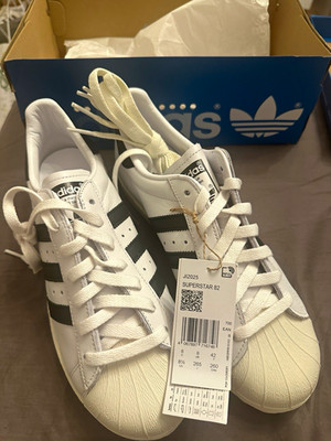 adidas Originals Superstar 82 Herren Sneaker Low Top Leder Weiß/Schwarz EU 42
