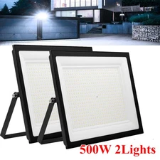 2PACK 500W LED Flood Light Outdoor Garden Lamp Yard Security Landscape Spotlight