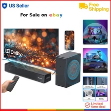 2.1 Ch Soundbar with Subwoofer Dolby Digital Home Theater Audio Bluetooth
