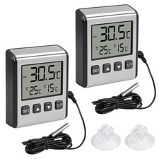 2pcs Fridge Refrigerator Thermometer Freezer Thermometer high and Low Tempera...
