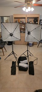 Neewer Softbox Set 24"x24" Lighting Kit for Portraits With E27 Socket Light More
