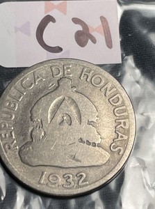 Honduras 1932 Ten 10 Centavos Copper-Nickel Coin C21
