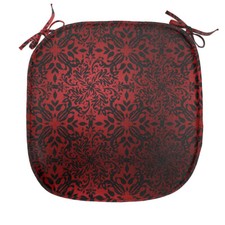rot schwarz Stuhlkissen Orient Blumen Blätter Stuhlpolster Sitzkissen 40x40cm