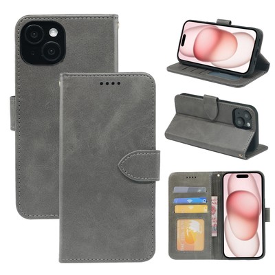 Protective Case For iPhone 15 Pro 14 13 12 Shockproof Leather Wallet Card Cover