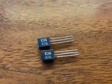 2 NOS 2SK34 JFET transistors SK34 (Qty Avail)