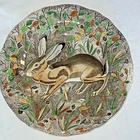 French GIEN Service  Rambouillet Soup Plate Hare Hunting J Bertholle