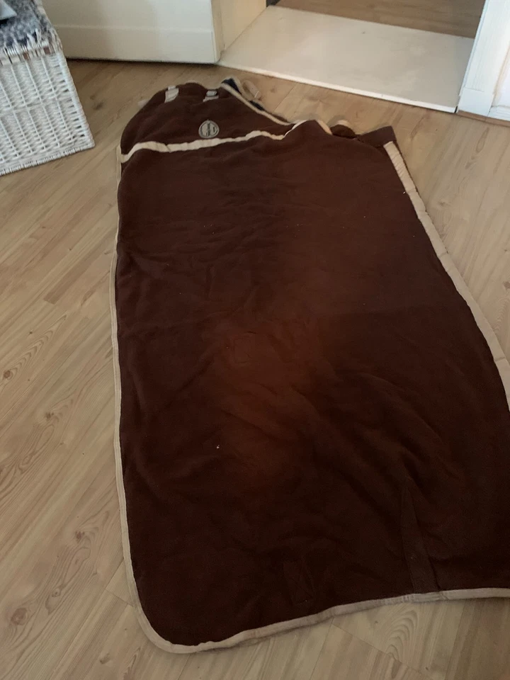 Abschwitzdecke, leichte Stalldecke, Transportdecke, braun 140 cm