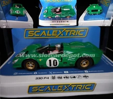 Scalextric NEW Ferrari 330 P4 Green #10 David Piper 1:32 Scale Slot Car C4491