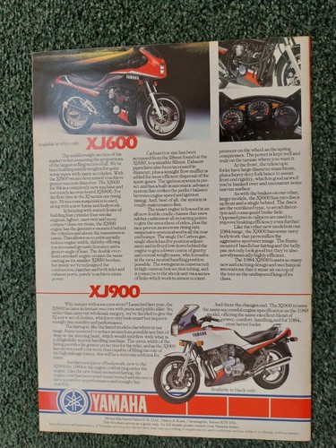 YAMAHA '84 BROCHURE, FJ1100, TR1, XJ900S, XJ750, XJ650 TURBO,XJ550 RD250LC ETC. - Picture 11 of 11
