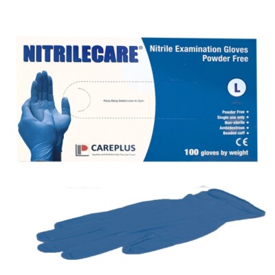 CAREPLUS NITRILECARE Nitrile 3.5 mil Gloves - Powder Free Exam Glove