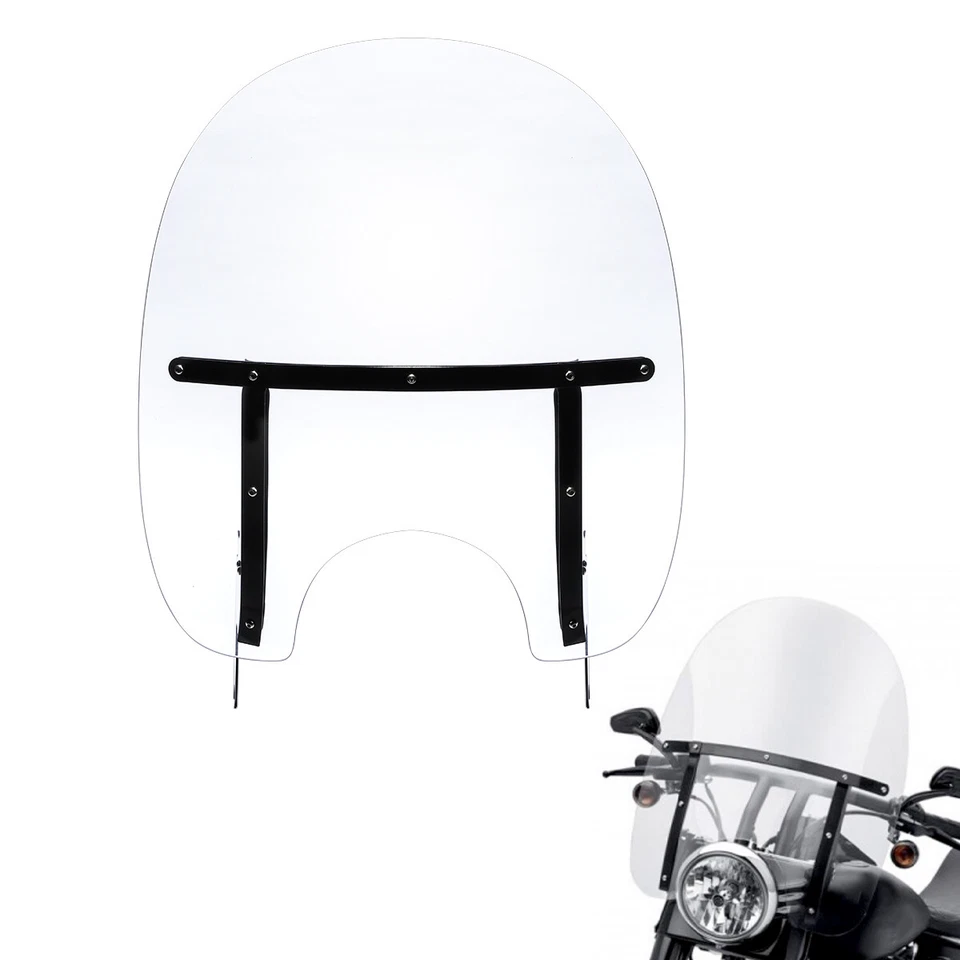 Parabrisas negro transparente apto para Harley Touring Road King 1994-2025 2024 2023 2022 Foto 3 de 4