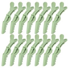 14 Pcs Hair Clips for Sectioning and Styling - Larger Salon Pro Clips Green