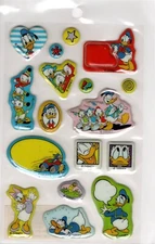Sun Star Disney Vintage Donald Duck Rare Puffy Sticker Sheet￼