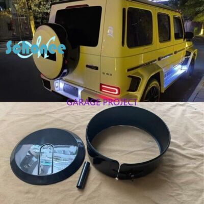 #ad black spare tire ring carbon fiber cover for mercedes benz g wagon w463 w464 $599.99