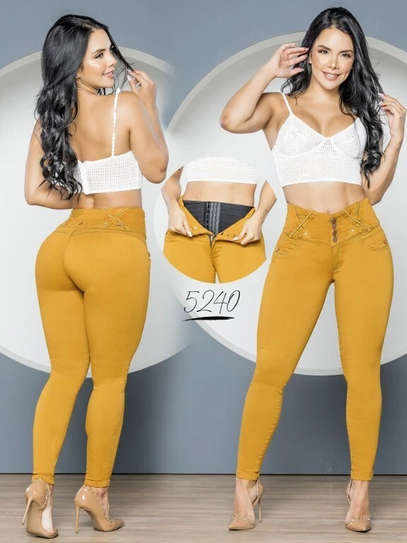 JEANS COLOMBIANOS PUSH UP LEVANTA COLA BUTT LIFT JEANS CON FAJA INTERNA