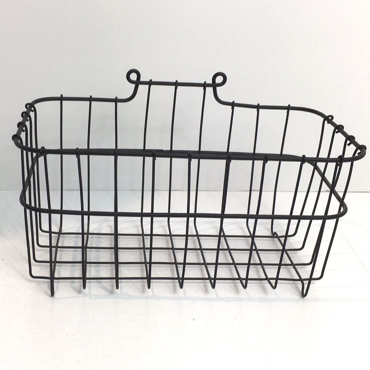 IKEA Black Wire Wall Basket Rectangle Farmhouse Urban Modern IKEA Black Wire Wall Basket Rectangle Farmhouse Urban Modern