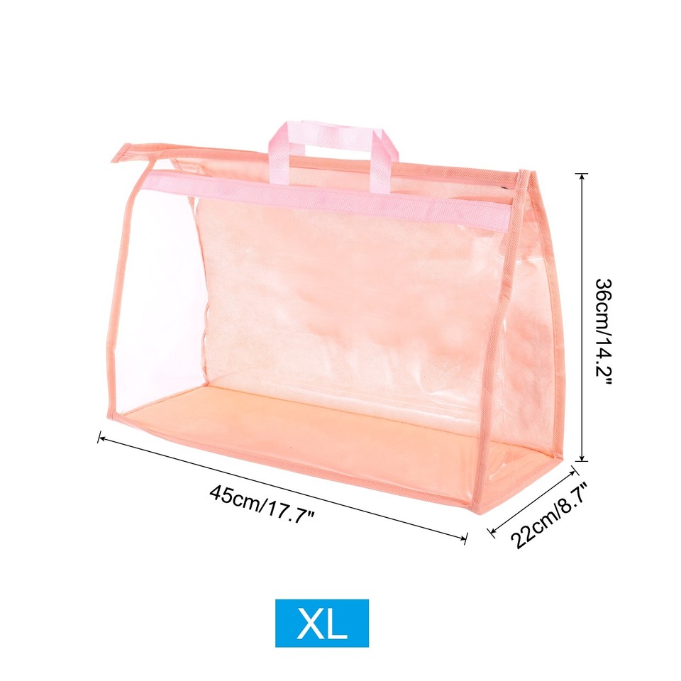 Handbag Dust Bags, Clear Purse Storage Organizer XL Size, Pink eBay