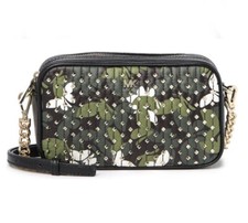 small rose studded leather camera bag