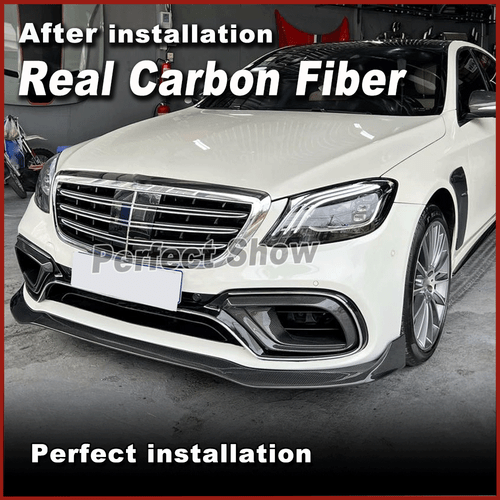 Carbon Frontlippe Frontspoiler Passt Für Mercedes Benz W222 S63 S65 2018-20 - Picture 5 of 13
