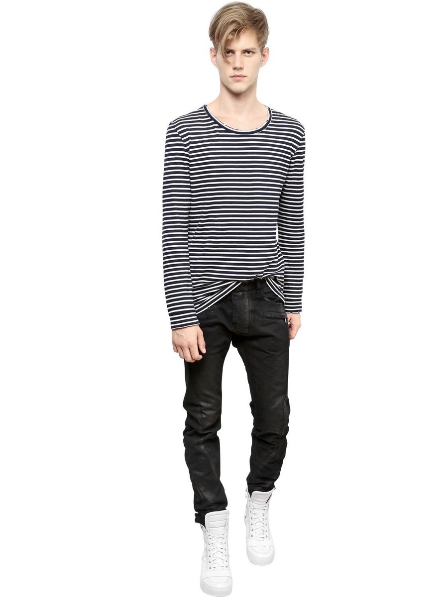 Balmain Striped Long Sleeve Breton Shirt SS14 sz. Small | eBay