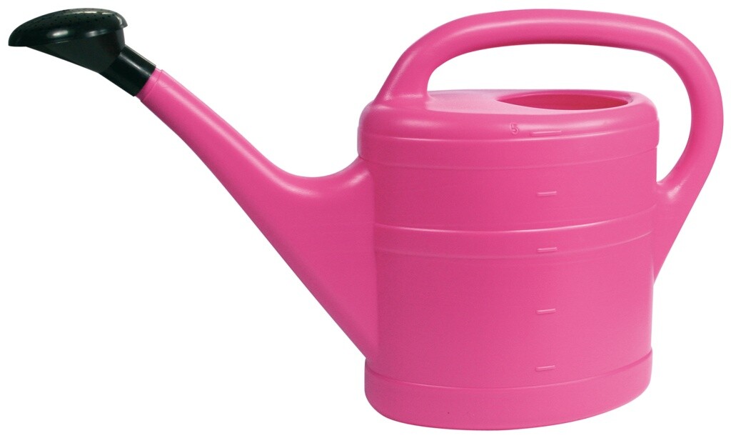 Green Wash Essential Indoor Outdoor Plastic Plant Watering Can - 10L - Pink