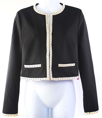 Forever 21 Exclusive Design Casual Jacket Size S Small Black & Cream New NWT