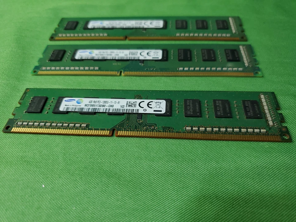 3 Lot Samsung M378B5173DB0-CK0 4GB DDR3-1600 PC3-12800U 1Rx8 Desktop Memory - Image 2 of 4